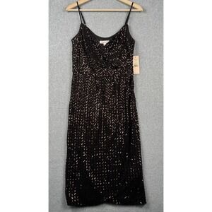 Nanette Lepore Dress Womens 8 Brown Copper All Over Sequin Cocktail NEW $198